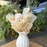⁠【法式復古】白色陶瓷花瓶/荷葉邊南瓜造型花器（附實拍/質感百搭）⁠（高14