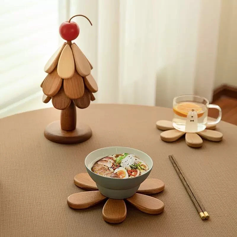 實木-聖誕樹造型三層隔熱墊 圖片 2