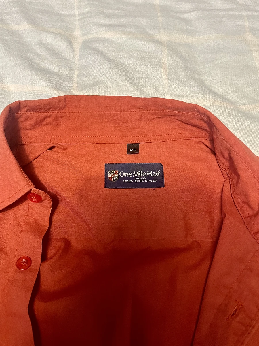 橘紅長袖襯衫 圖片 2