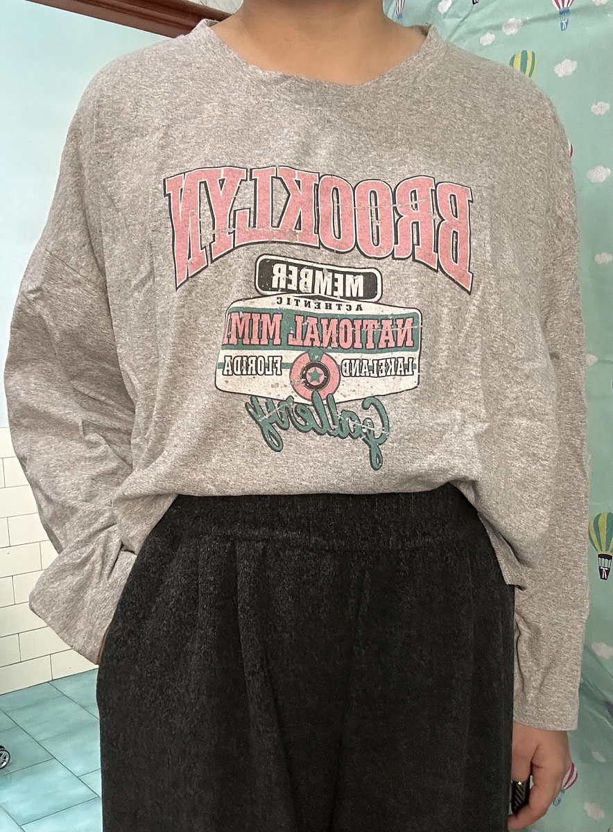 水洗灰色短板長袖 商品圖片