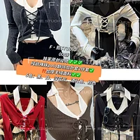 帶領子小可愛+外罩2件式短板上衣