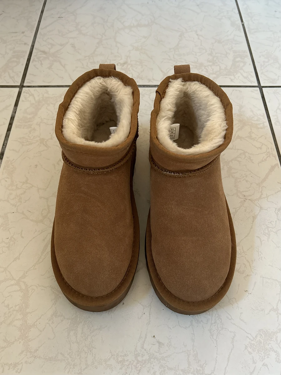 DONGCHICHI 咖啡色短筒雪靴 23cm （🉑賣貨便） 商品圖片