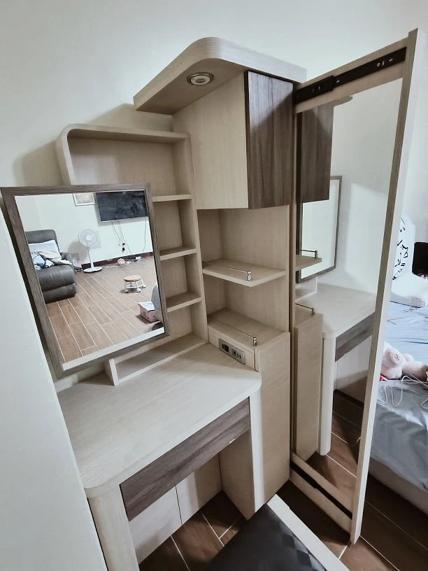 化妝桌含抽拉全身鏡化妝椅 商品圖片