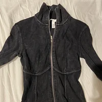 【幾乎全新】H&M  黑色做舊感羅紋上衣 Y2k 廢土風