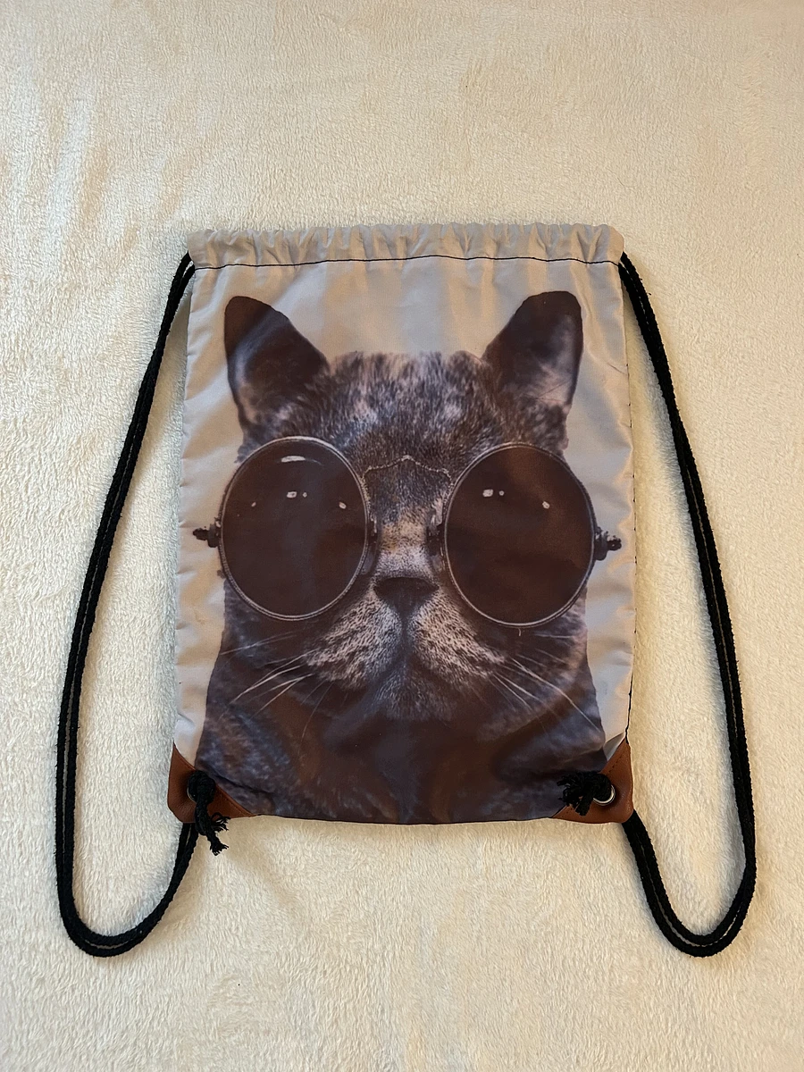 墨鏡貓束口袋（🉑賣貨便） 商品圖片