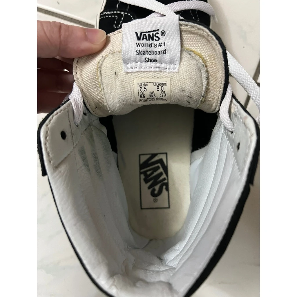 VANS 經典款 滑板鞋 長筒 女鞋 台南 24.5cm 圖片 2