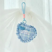 CACO聯名 大耳狗心型格紋零錢包