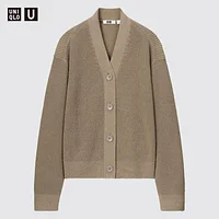 Uniqlo｜全新 卡其色 羅紋 開襟 外套 含備用扣