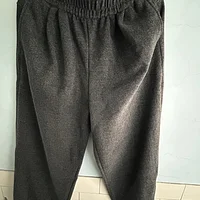 全新黑色厚磅寬褲CL