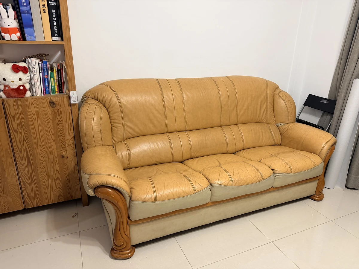 三人座復古沙發 圖片 3