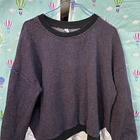 二手寬版拼接長袖